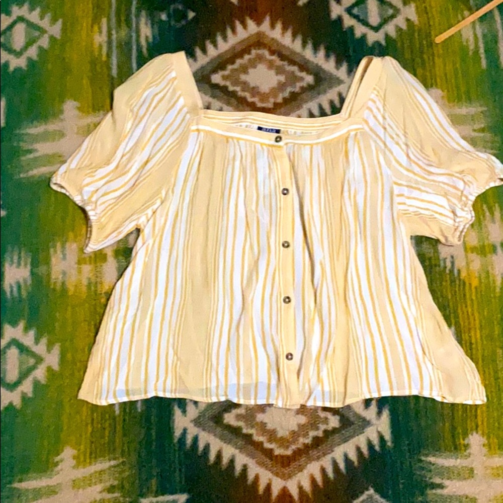 Yellow Striped Top